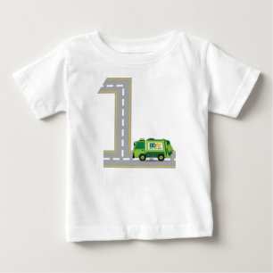 1st Birthday Garbage Truck Baby T-Shirt