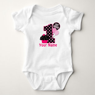 1st Birthday Girl Cupcake Personalized Shirt