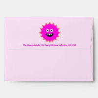 1st Birthday Girl Little Hot Pink Monster Cute Fun