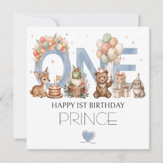1st birthday greeting card for boys