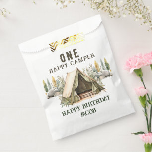 1st Birthday Happy Camper Kids Birthday Party Favour Bag