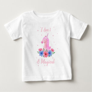 1st Birthday I am 1 & Magical Unicorn T-Shirt