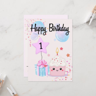1st Birthday - Invitation- Celebration Invitation
