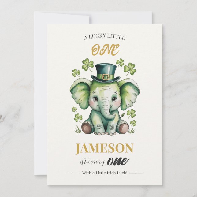 1st Birthday Invitation | Lucky St. Patrick's Day (Devant)