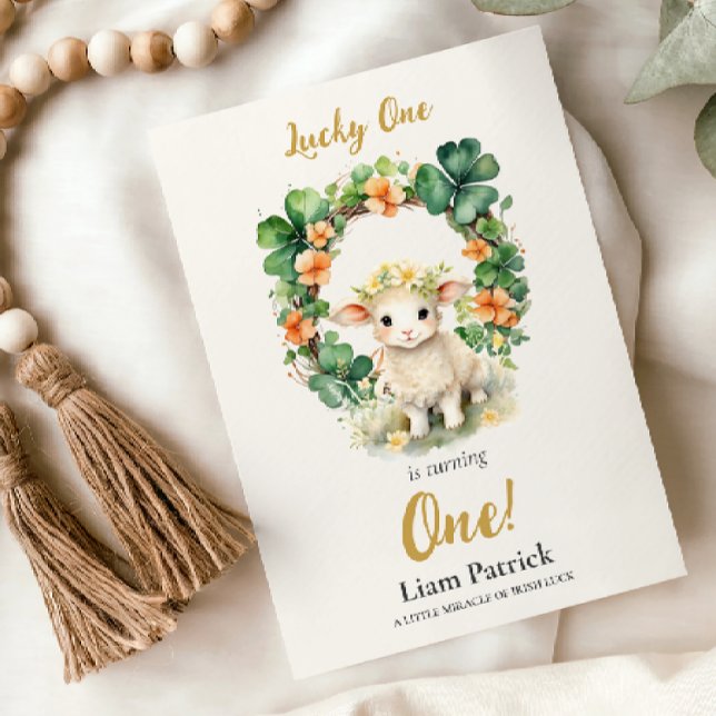 1st Birthday Invitation St. Patrick's Day Card (Créateur téléchargé)