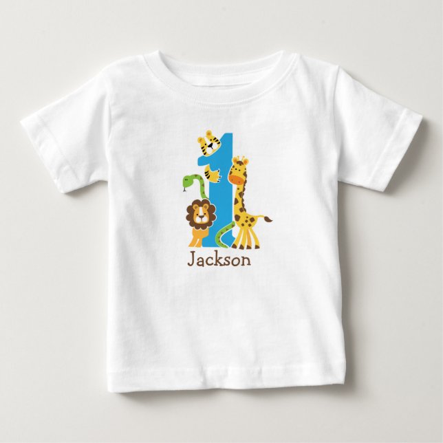 1st Birthday Jungle Tshirt (Front)