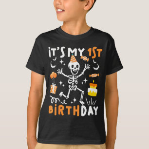 1st birthday kids funny skeleton 1st birthday T-Shirt