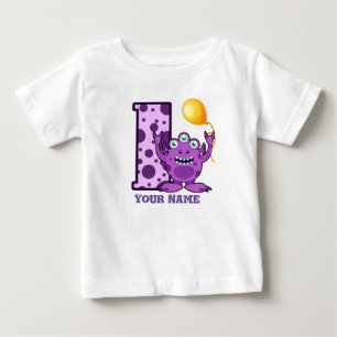 1st Birthday Monster Custom Baby T-Shirt