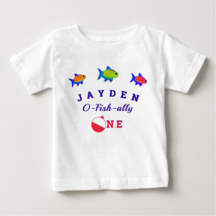 1st Birthday Ofishally ONE baby boy Baby T-Shirt