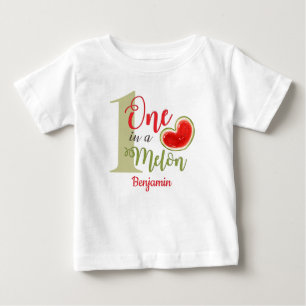 1st Birthday One In A Melon Boy Baby T-Shirt