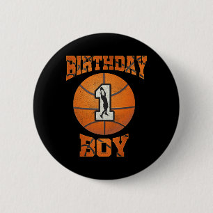 1st Birthday Outfit Boy Bysketbyll First 1 Year Ol 2 Inch Round Button
