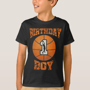 1st Birthday Outfit Boy Bysketbyll First 1 Year Ol T-Shirt