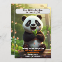 1st Birthday Panda Personalized Kids Name Age