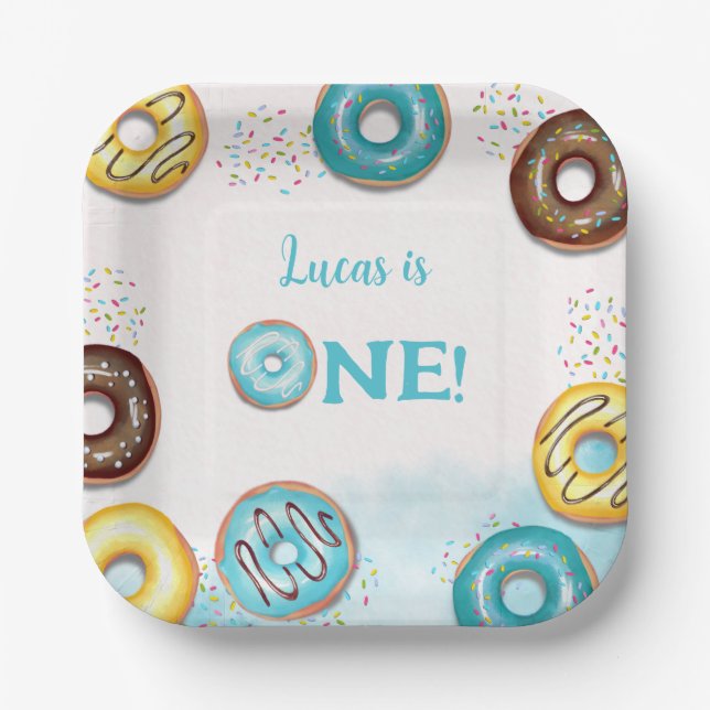 1st Birthday Paper Plate (Front)