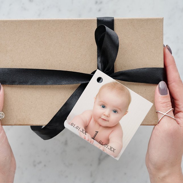 1st birthday party baby photo Thank yoy Favour Tags (Creator Uploaded)