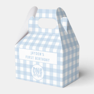 1st Birthday Party Cute Pastel Blue Onederful Favor Box