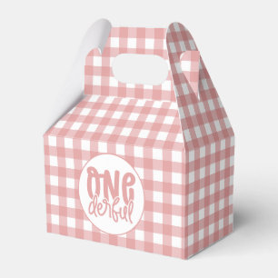 1st Birthday Party Cute Pastel Pink Onederful Favor Box
