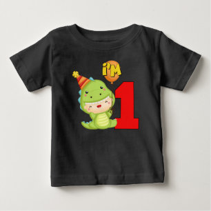 1st Birthday Party Dinosaur Baby T-Shirt