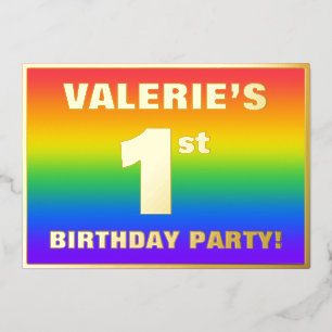 1st Birthday Party: Fun, Colourful Rainbow Pattern