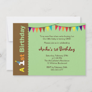 1st Birthday Party Invitation for Kids