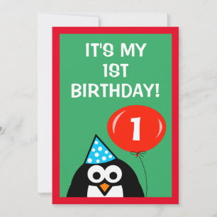 1St Birthday party invitation template for kids