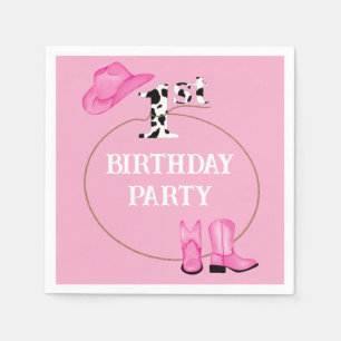1st Birthday Party or Custom Text  Napkin
