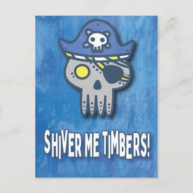1st Birthday Party Pirate Theme Postcard (Front)