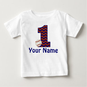 1st Birthday Personalized Baseball Shirt