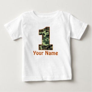 1st Birthday Personalized Camo Shirt