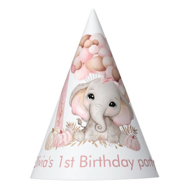 1st Birthday Personalized Party Hat (Front)