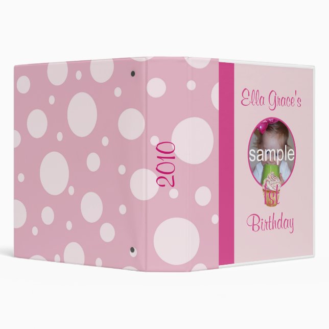 1st Birthday Photo Album Binder (Background)