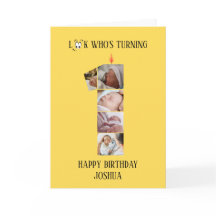 1st Birthday Photo Card