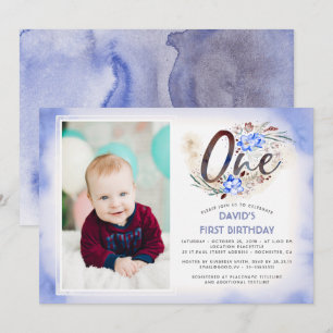 1st Birthday Photo Party Invitation
