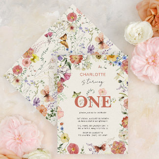 1st Birthday Pressed Flowers Is Turning One Invitation