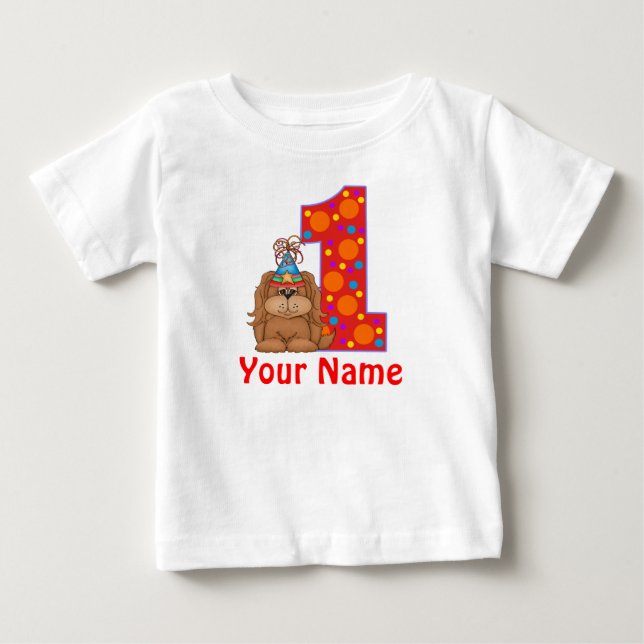 1st Birthday Puppy Personalized Shirt (Front)