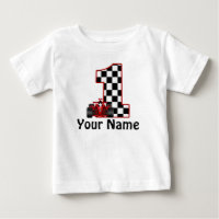 1st Birthday Race Car Personalized Shirt