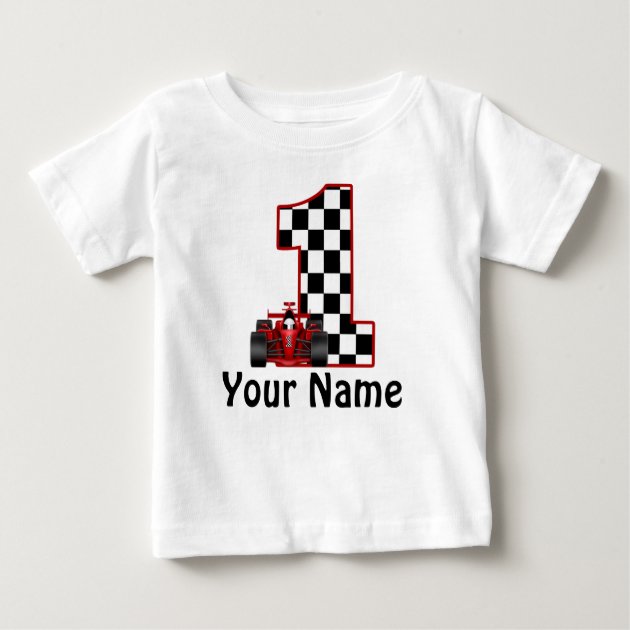 1st Birthday Race Car Personalized Shirt Zazzle