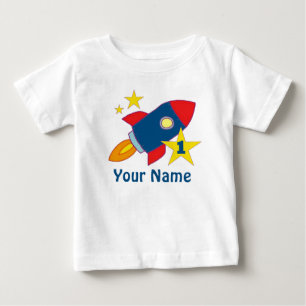 1st Birthday Rocket Personalized Birthday T-shirt