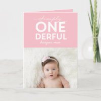 1st birthday simple onederful colorful typography