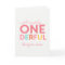 1st birthday simple onederful colourful typography
