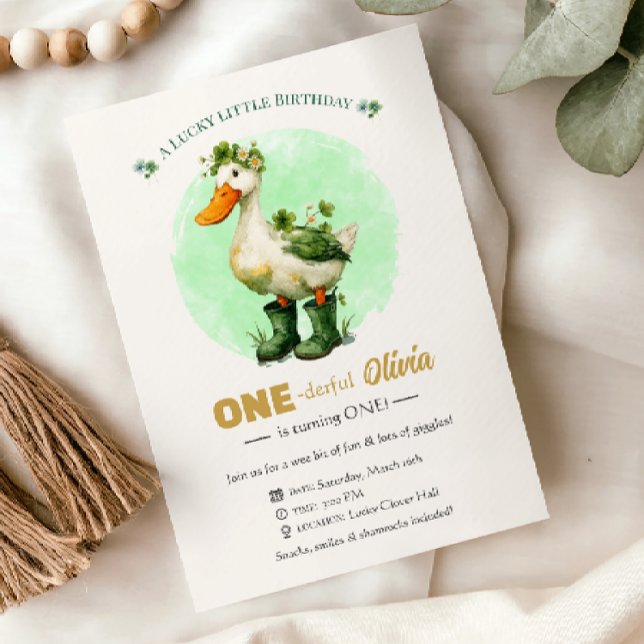 1st Birthday St. Patrick's Day Invitation Card (Créateur téléchargé)