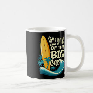 1st Birthday Surfer Lil Brother Of The Big One Sur Coffee Mug
