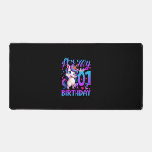 1st birthday unicorn It's my 1st birthday Tank Top Desk Mat