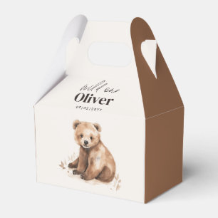 1st Birthday Wild One bear modern elegant party Favor Box