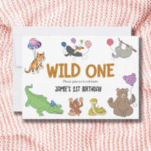 1st Birthday Wild One Jungle Safari Animals