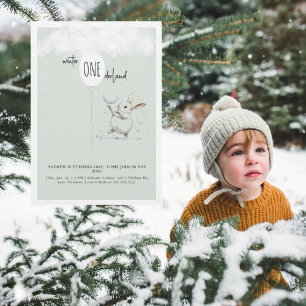 1st Birthday Winter Wonderland Birthday Party II Invitation