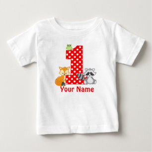 1st Birthday Woodland Personalized T-shirt