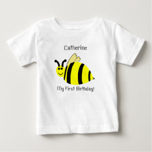 1st Birthday Yellow Bumble Bee Kids' Shirt