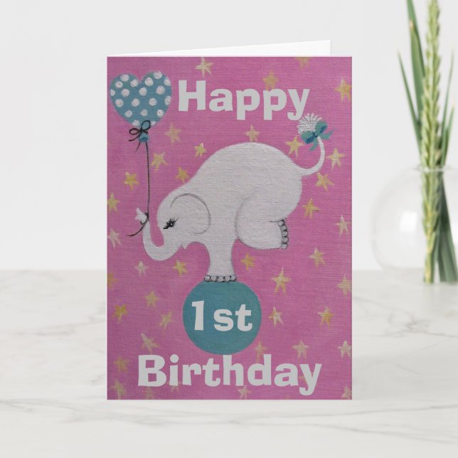 1st BirthdayStandard, 5" x 7" Folded Greeting Card (Front)