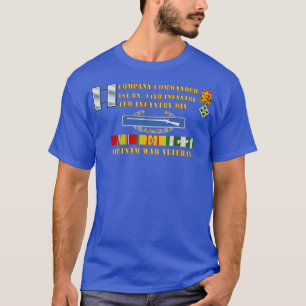 1st Bn 14th Inf 4th ID Company CO Vietnam Vet T-Shirt